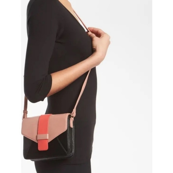 Halogen Crossbody Purse Peach Navy Blue - Picture 8 of 8